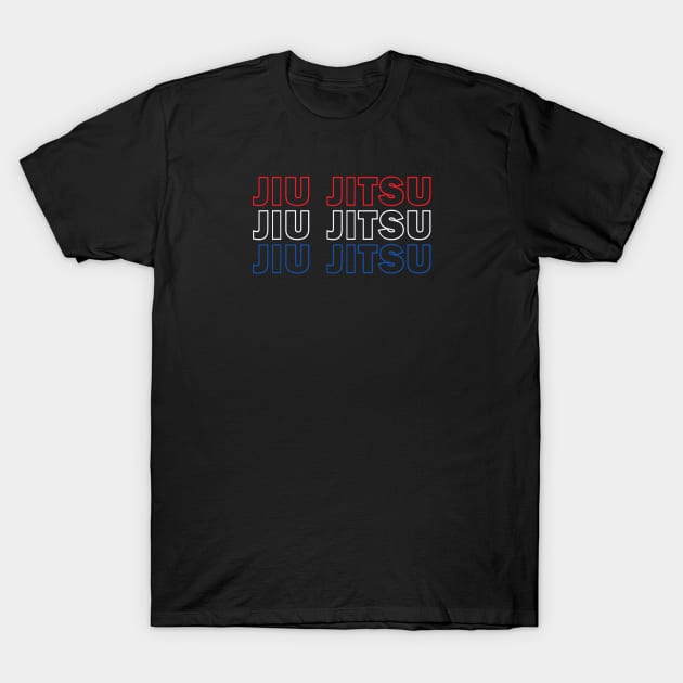 Jiu Jitsu Red White and Blue T-Shirt by Ruiz Combat Grappling